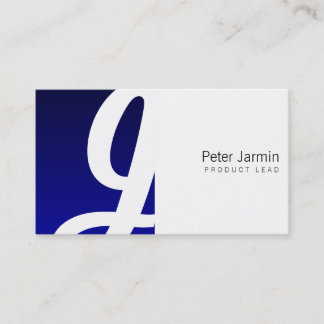 Blue Box Monogram Business Card