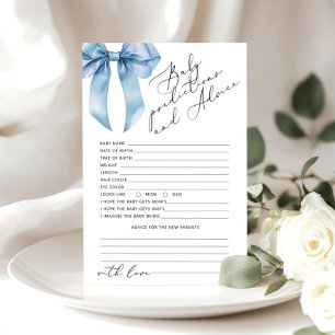 Blue Boy baby Boy predictions and advice card