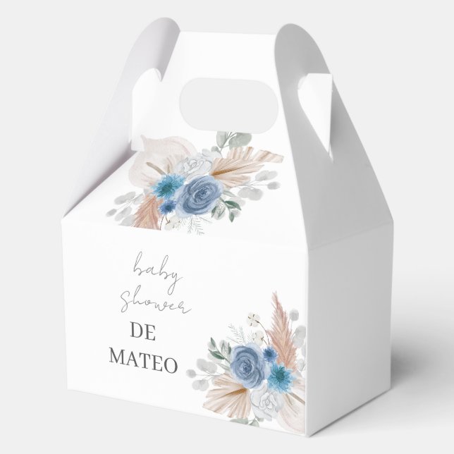 Blue Boy Baby Shower Favor Box (Front)
