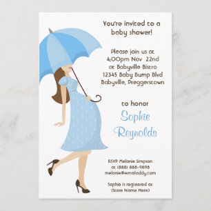 Blue Boy Baby Shower Invitation Modern Mommy
