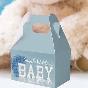 Blue Boy Baby Shower Party Balloon Arch Favor Box