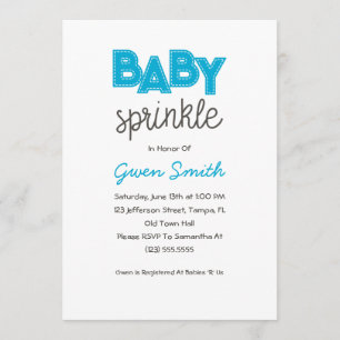 Blue Boy Baby Sprinkle Invitation
