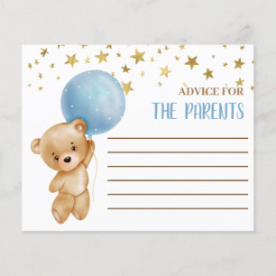Blue Boy Bear Advice for the Mom card
