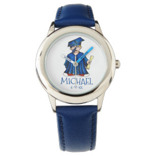 Blue Boy Graduate Child Personalized Graduation Watch