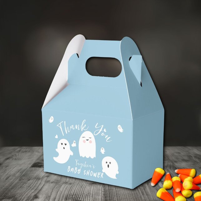 Blue Boy Halloween Ghost Baby Shower Favor Box (Creator Uploaded)