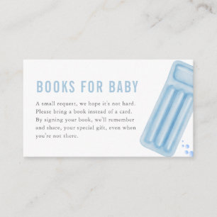 Blue Boy Summer Pool Party Books for Baby Card