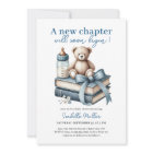Blue Boy Teddy Bear Baby Shower New Chapter Begins