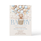 Blue Boy Teddy Bear Balloon Baby Shower