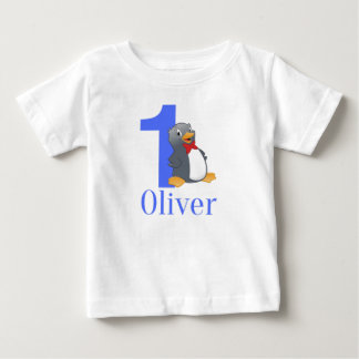 Blue Boys 1st Birthday - Oliver Birthday Baby T-Shirt