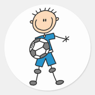 Blue Boys Soccer Sticker