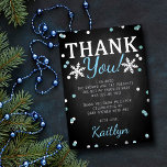 Blue Boy's Winter Christmas Baby Shower Thank You<br><div class="desc">Celebrate in style with these sweet and very trendy real foil pressed baby shower invitations. This design is easy to personalize with your special event wording and your guests will be thrilled when they receive these fabulous invites.</div>