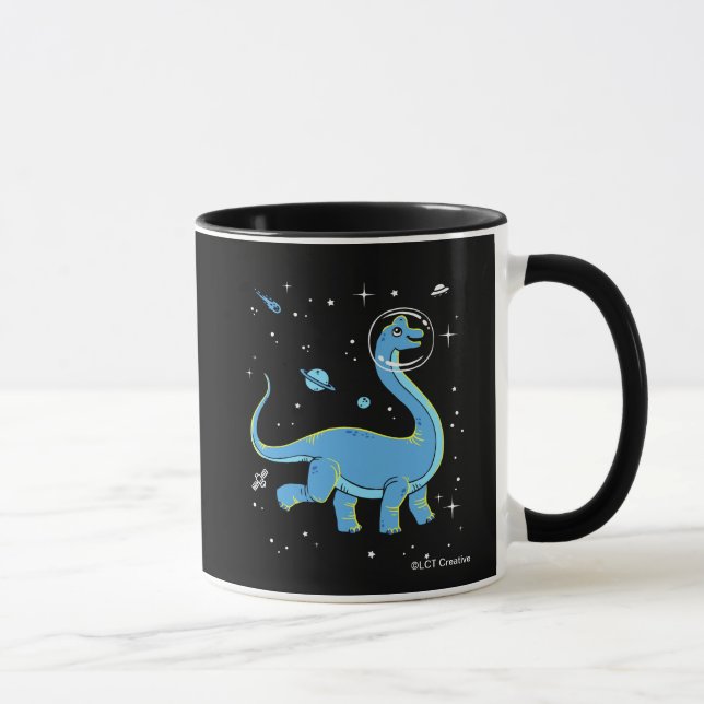 Blue Brachiosaurus Dinos In Space Mug (Right)