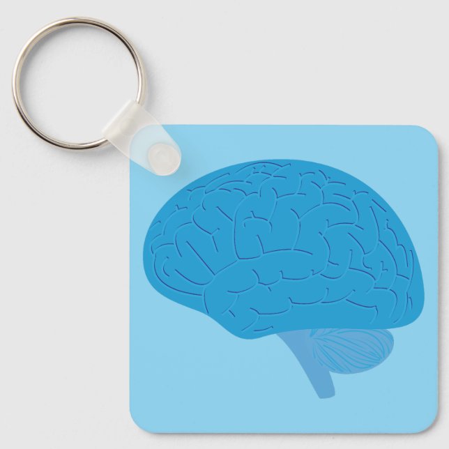 Blue Brain Keychain (Front)