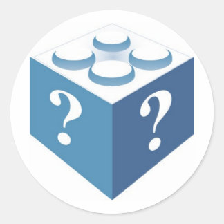 Blue Brick Classic Round Sticker