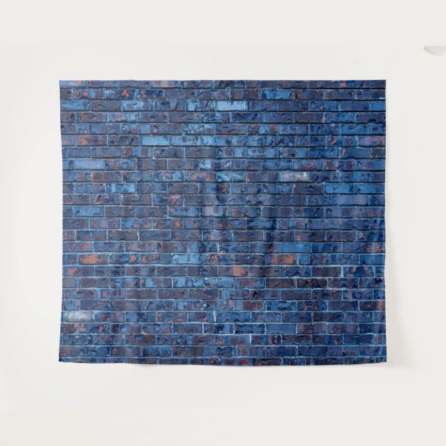 Blue Brick Hip Hop Birthday Party Photo Backdrop Tapestry (Front (Horizontal))
