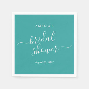 Blue Bridal Shower Napkin