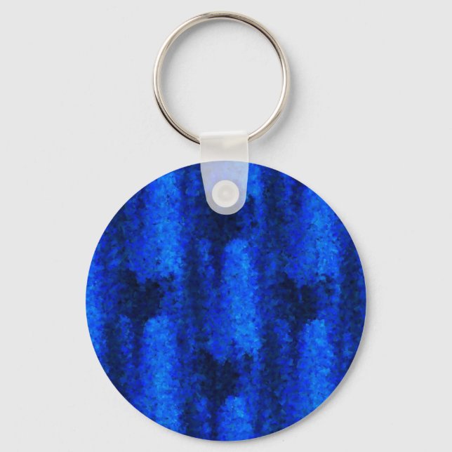 Blue Broken Glass Pattern Keychain (Front)