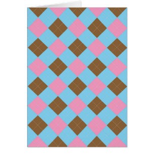 Blue, brown and pink plaid pattern