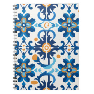 Blue & Brown Detailed Notebook