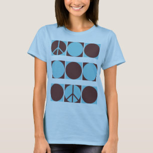 Blue & Brown Peace Dots T-Shirt