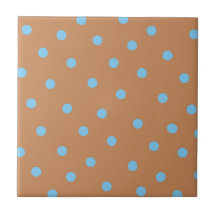 Blue Brown Polkadot Pattern