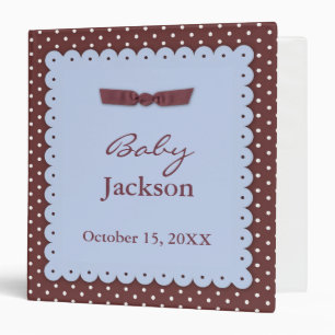 Blue/Brown Ribbon Binder