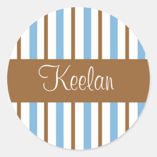 Blue & Brown Stripe Sticker