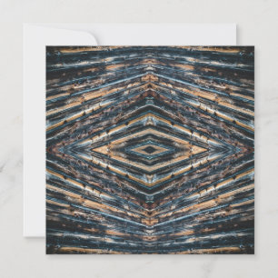 Blue & Brown Wood Beams Photo Perspective Pattern Card
