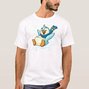 Blue Bruce sliding across ice T-Shirt