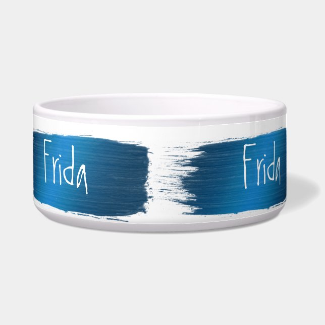 Blue brush strokes design. Name (Front)