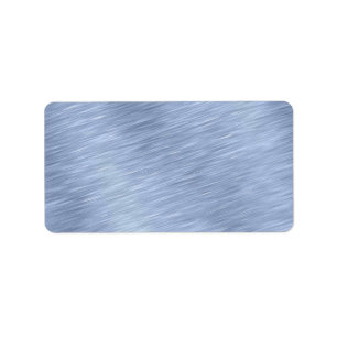 Blue Brushed Metal Textured Label