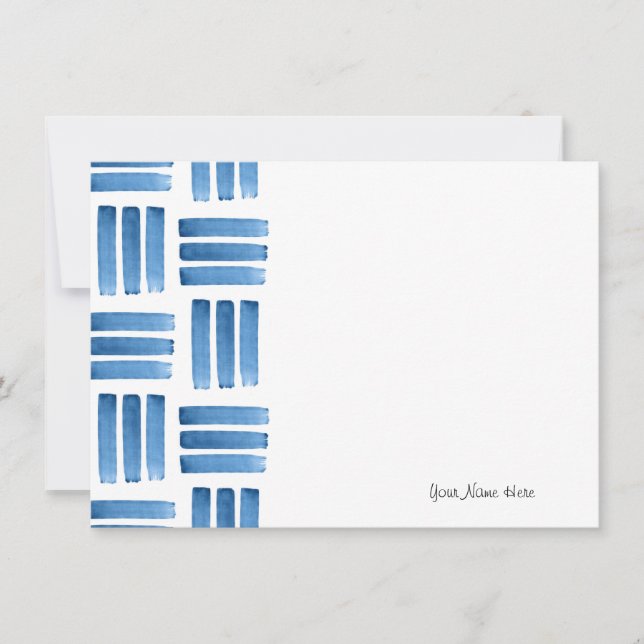 Blue Brushstrokes Pattern Card (Front)