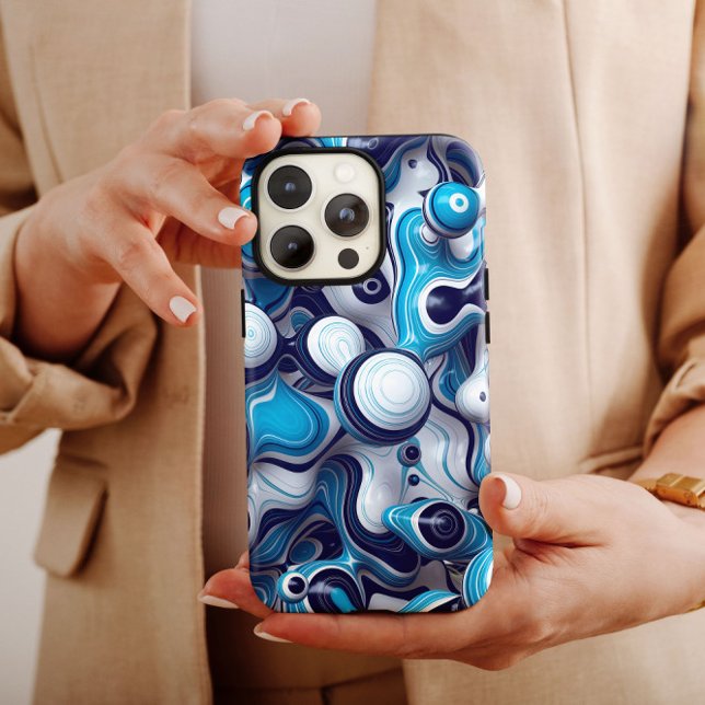 Blue Bubble Abstract | iPhone 14 Case-Mate Case-Mate iPhone Case (Creator Uploaded)