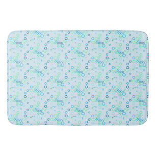 Blue Bubble Pattern Bath Mat
