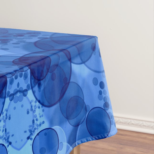 Blue Bubble Pattern Blanket Tablecloth (In Situ)