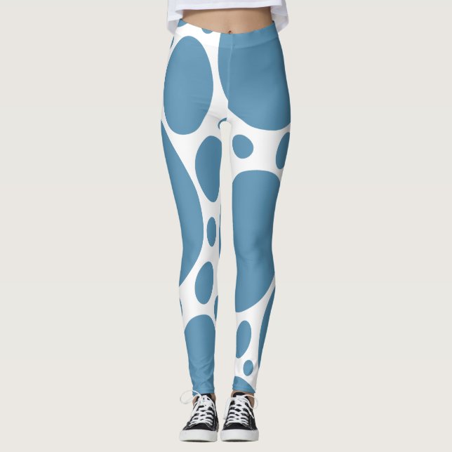 Blue bubble pattern  leggings (Front)