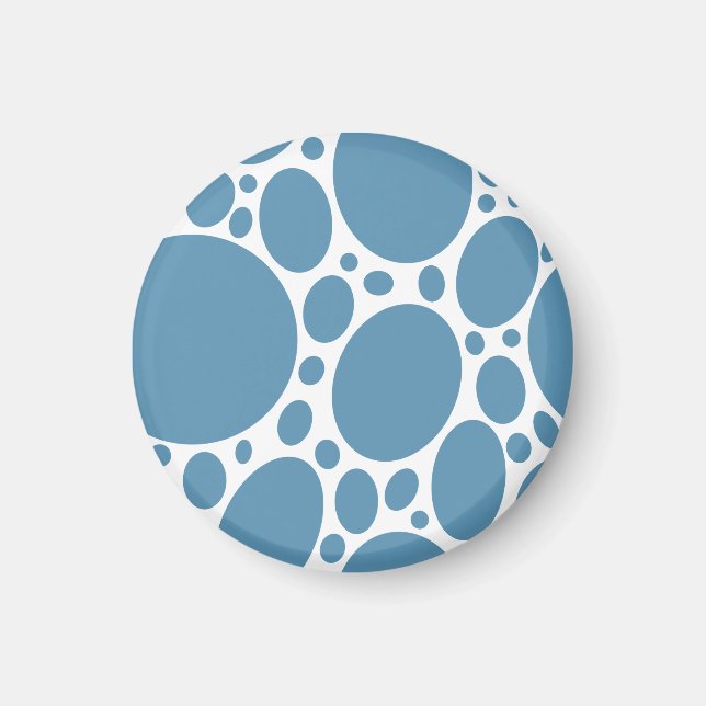 Blue bubble pattern  magnet (Front)