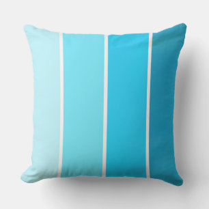 Blue Bubble Stripes Outdoor Pillow