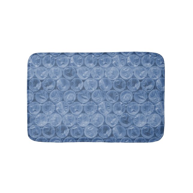 Blue bubble wrap bath mat (Front)