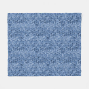 Blue bubble wrap fleece blanket