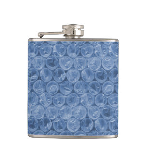 Blue bubble wrap hip flask