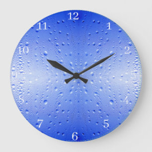 Blue Bubbles Acrylic Wall Clock