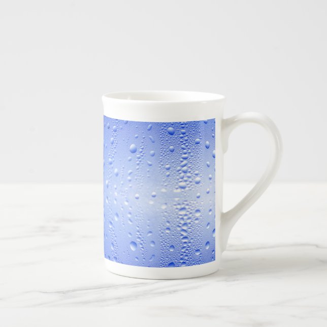 Blue Bubbles Bone China Mug (Right)