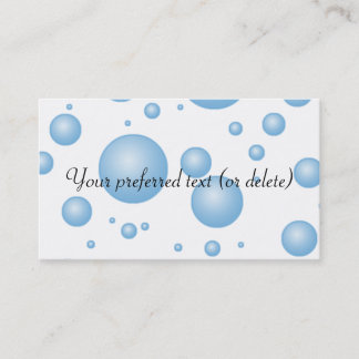 Blue Bubbles Business Cards Template