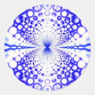 Blue Bubbles Classic Round Sticker