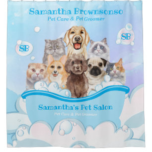 Blue Bubbles Dogs Cats Spa Bathtub Blue Pet