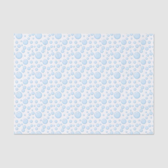 Blue Bubbles Gift Tissue Paper (Front)