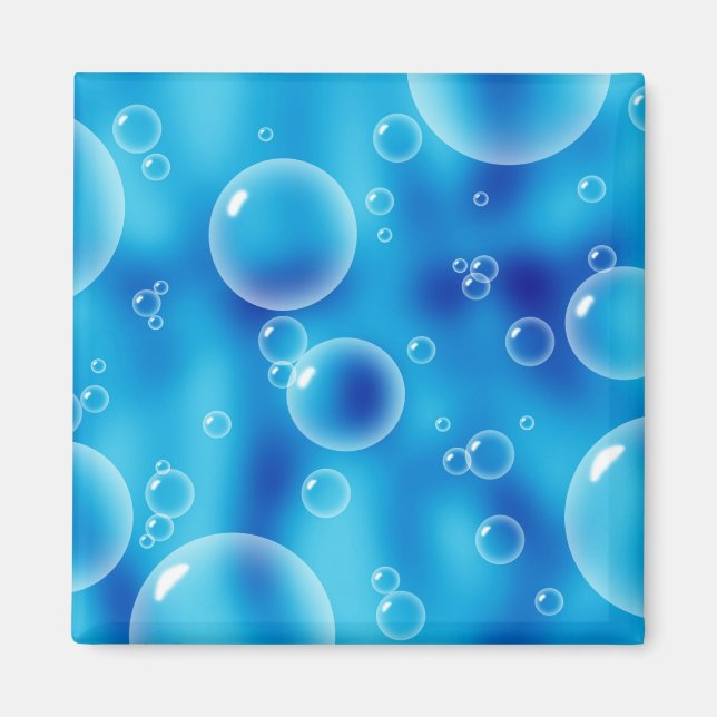 Blue Bubbles Magnet (Front)