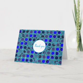 Blue Bubbly Thank You Card
