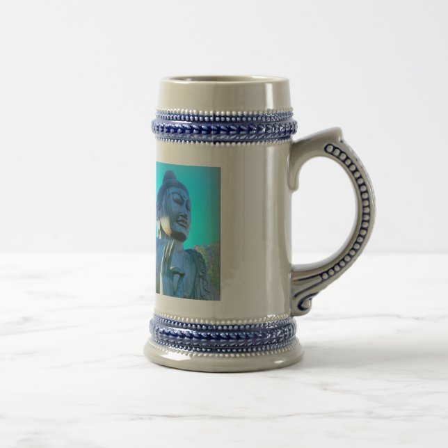 blue buddha beer stein (Right)
